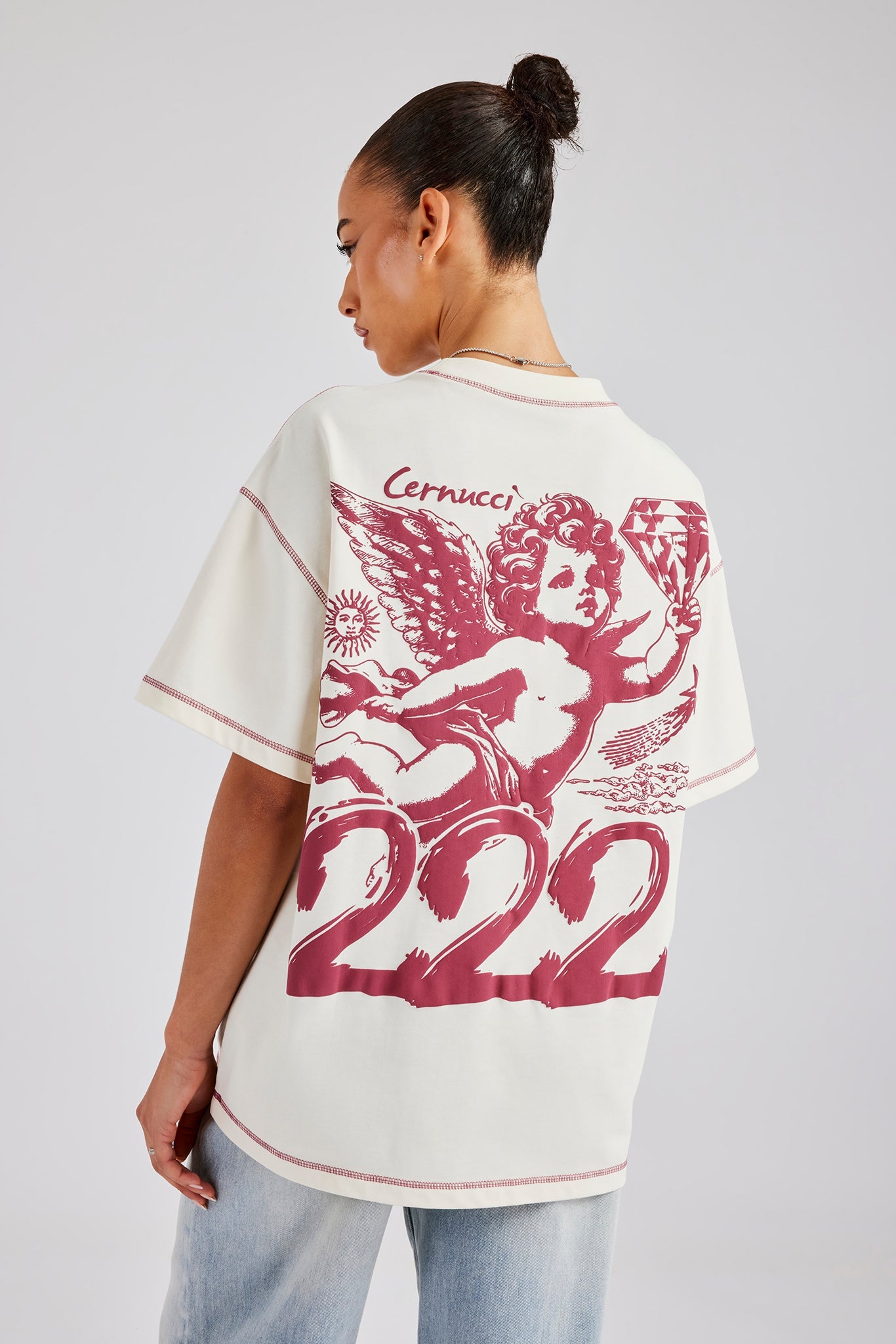 222 Cherub Oversized T-Shirt - White